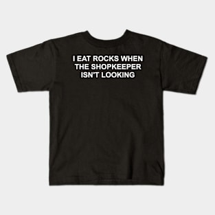 I Eat Rocks Kids T-Shirt